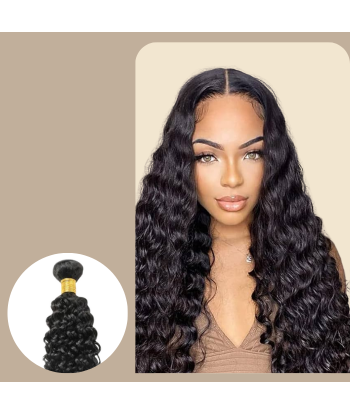 Tissage Cheveux Vierge Cabelo Humano Water Wave 7A Brun Foncé 1B 100 Gr hantent personnes