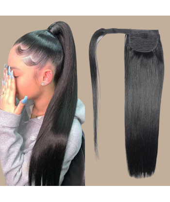 Poninhäntä Tummanruskea Magic Ribbon Remy Hair Suora prix