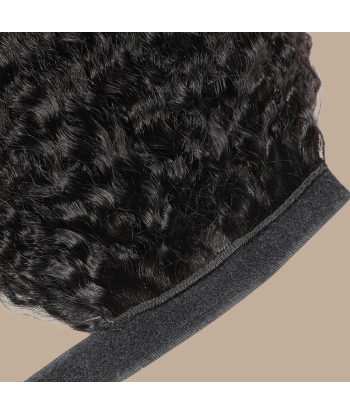 Coda di cavallo marrone scuro nastro magico capelli Remy Kinky Straight Venez acheter