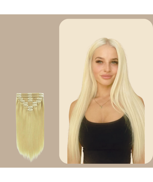 Blond platinum blond klipputvidelsessett destockage