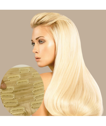 Blond platinum blond klipputvidelsessett destockage