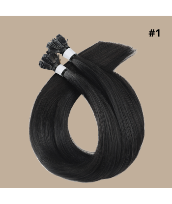 100 Keratin Extensions Rett Premium med Flat Tupp 1 sur le site 