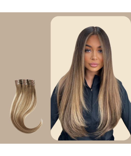 Suora Clip Pidennykset Medium Brown Platinum votre