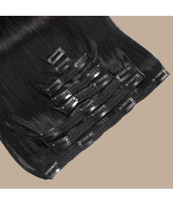 Straight Black 120g Clip-In Extensions Kit prix