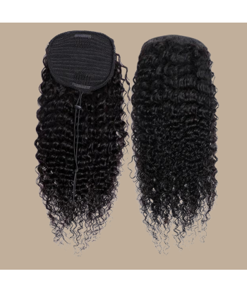 Hästsvans mörkbrun med sladd Remy Hair Deep Wave En savoir plus