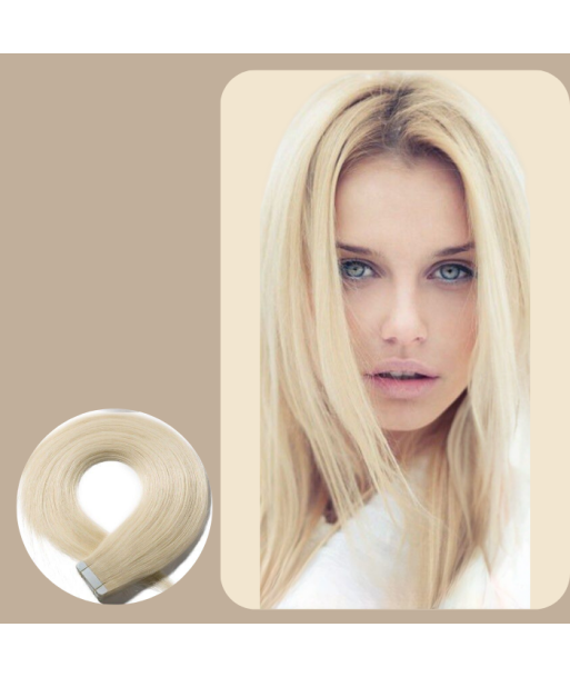 Zelfklevende extensions / Blond Platinum straight tapes votre