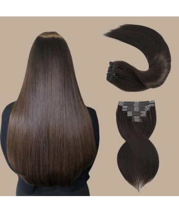 Recht Bruin Clip-In Extensions Kit 120 gr pas cher chine