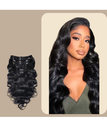 Body Wave Zwart 120g Clip-In Extensions Kit l'évolution des habitudes 