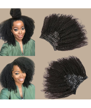 Afro krullend bruin 120g Clip-In Extensions Kit Jusqu'à 80% De Réduction