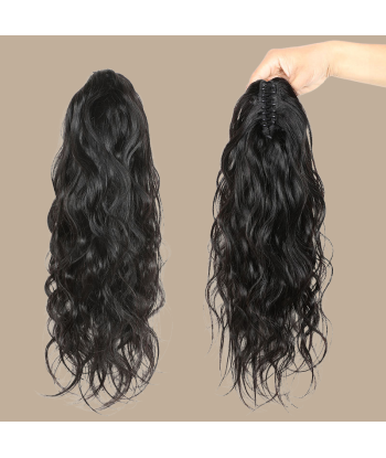 Paardenstaart donkerbruin natuurlijke clip Remy haar Body Wave acheter en ligne