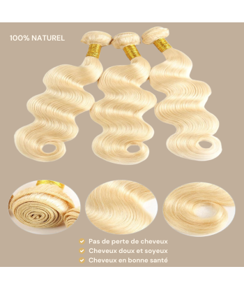 Tissage Vierge Human Hair Body Wave 7A Blond Platine 613 100 Gr la livraison gratuite