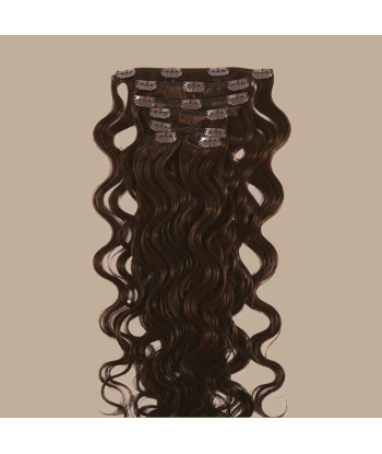 Extensiones de clip onduladas marrones sur le site 