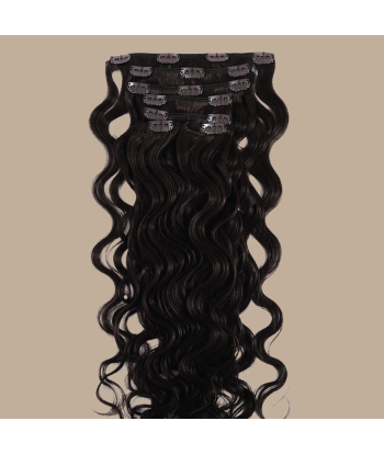 Extensiones Clips Ondulado Marrón Oscuro en ligne