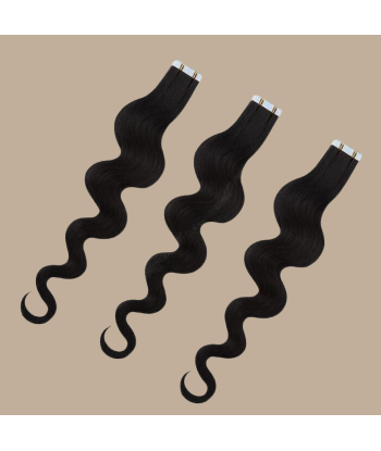 Extensiones adhesivas onduladas Negro commande en ligne