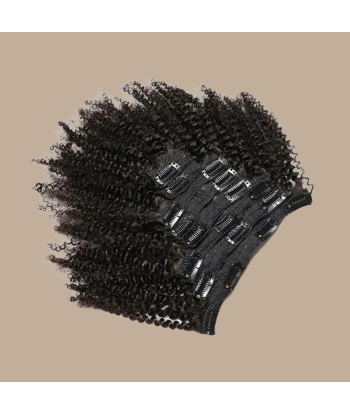 Kit de extensiones con clip Afro Curly Brown 120g le des métaux précieux