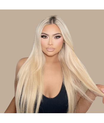 Glatte, haftende Extensions Platinblond offre 