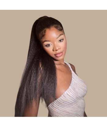 Pferdeschwanz Ponytail Dunkelbraun Zauberband Remy Hair Yaki Straight Découvrez la collection