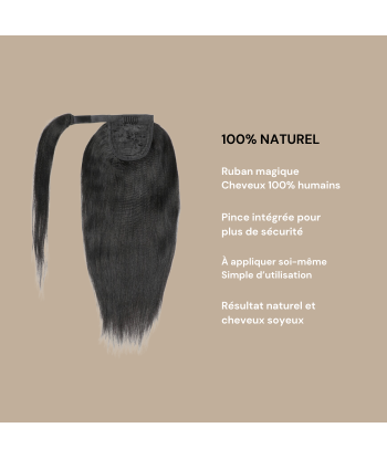 Pferdeschwanz Ponytail Dunkelbraun Zauberband Remy Hair Yaki Straight Découvrez la collection