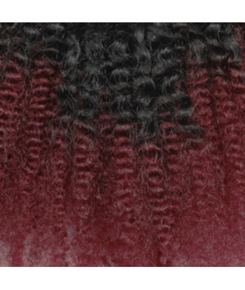 Afro Curly Ombre Tummanruskea Clip-In Extensions Kit 99J 120 gr 120 gr Jusqu'à 80% De Réduction