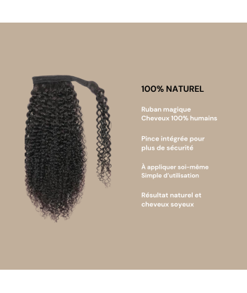 Poninhäntä Tummanruskea Magic nauha Remy Hair Kinky kihara hiukset 50% de réduction en Octobre 2024