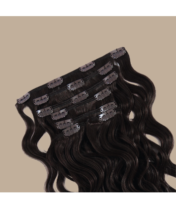 Extensions Clips Wavy Dark Brown l'achat 