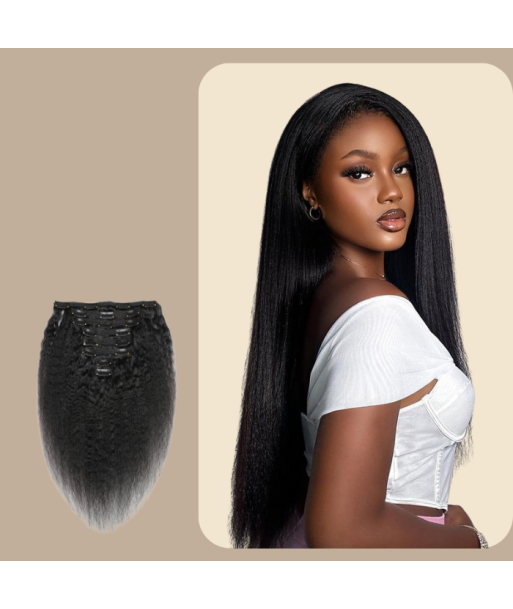 Kit di extension a clip Kinky Straight Black 120g vous aussi creer 