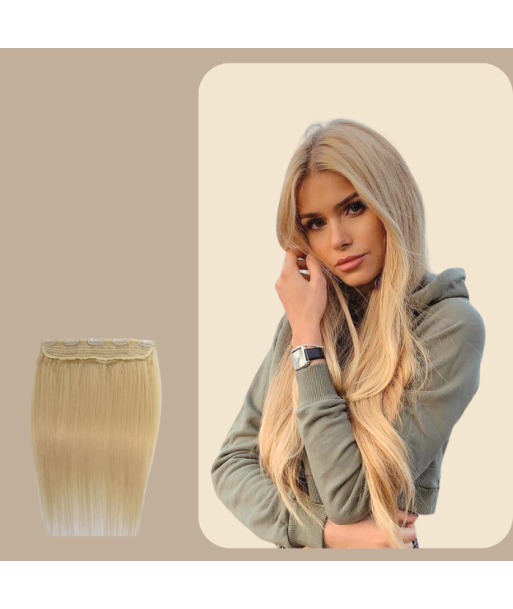 Rett blond klippforlengelse Platinum Mono Max Volume Strip france