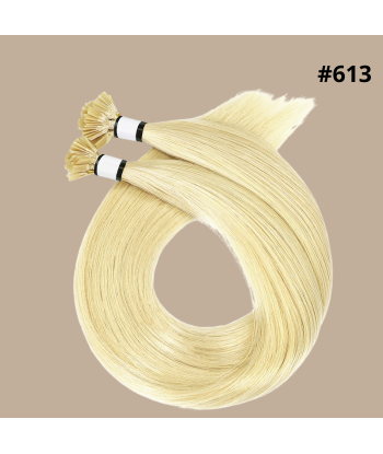 100 Keratin Extensions Rett Premium Med Flat Topp 613 de pas cher