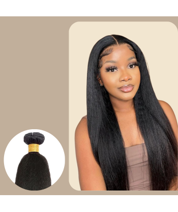 Weben Jungfräuliches Haar Human Hair Yaki Straight 7A Dunkelbraun 1B 100 Gr destockage