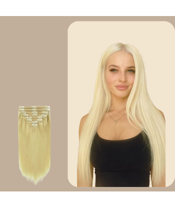 Blondes Platinblond Clip Extensions Kit vous aussi creer 