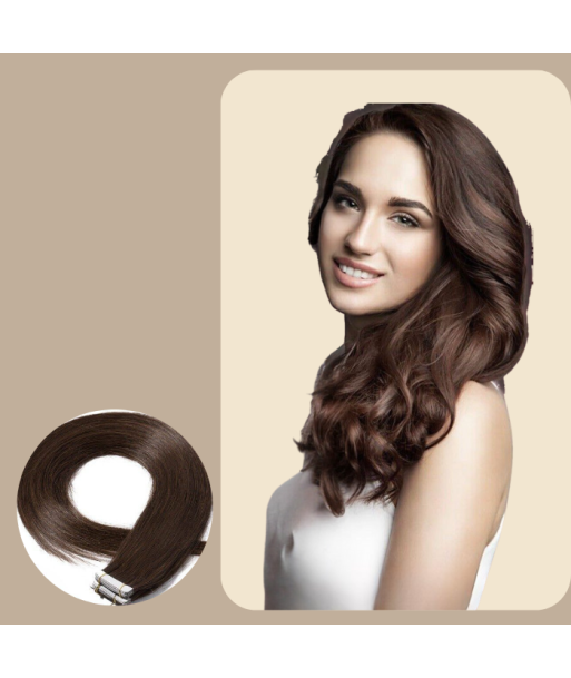 Extensions Adhésives / tapes raides Marron Chocolat l'achat 