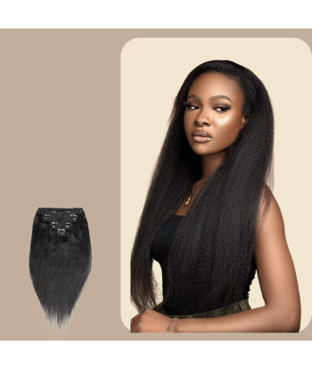 Black Yaki Straight Clip Extensions 50% de réduction en Octobre 2024