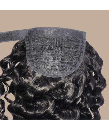 Hästsvans Mörkbrun Magic Ribbon Remy Hair Deep Wave destockage