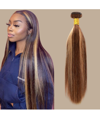 Vävning Virgin Hair Human Hair Straight 7A Medium Brown Blond P4/27 100 Gr de la marque